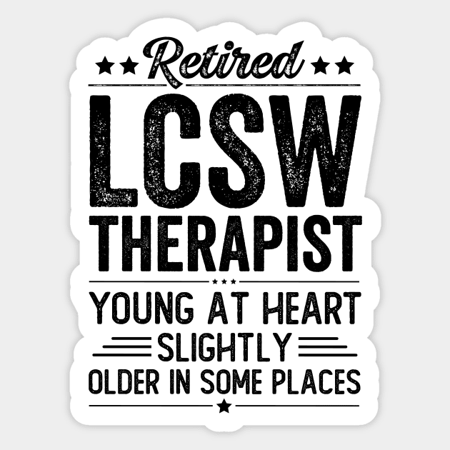 Retired LCSW Therapist Sticker by Stay Weird